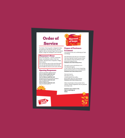 Harvest 25 order of service thumbnail