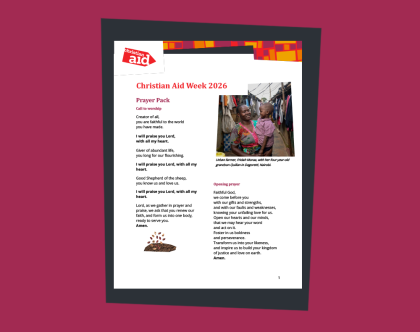 CAW UK: Prayer sheet thumbnail