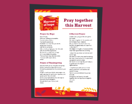 Harvest Prayer Resource THUMBNAIL