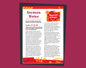 Harvest Sermon Notes THUMBNAIL