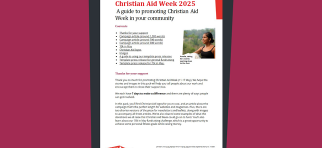 Christian Aid Week media promotional pack thumbnail 