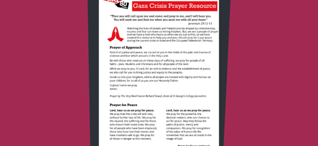 Harvest 2025 prayer sheet