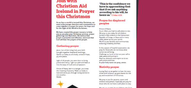 Text of prayer pack on plum background