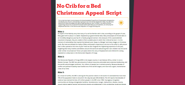 Script on plum background